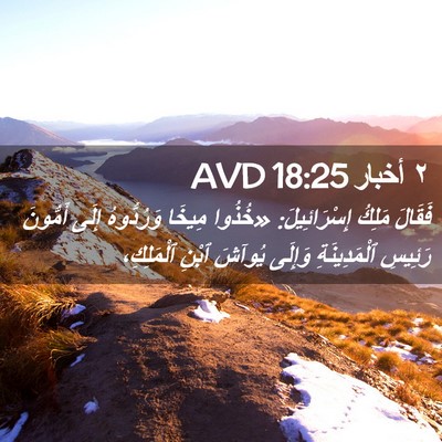 Picture 02 - ٢ أخبار 18:25 AVD - فَقَالَ مَلِكُ - Bible Verse Picture