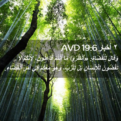 Picture 02 - ٢ أخبار 19:6 AVD - وَقَالَ لِلْقُضَاةِ: - Bible Verse Picture