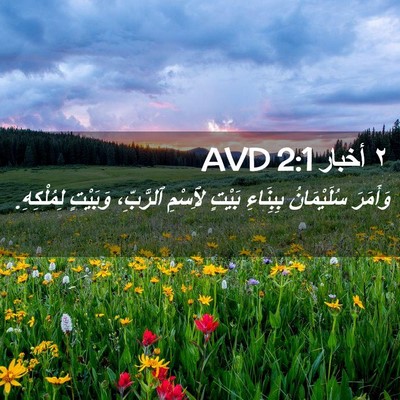 Picture 02 - ٢ أخبار 2:1 AVD - وَأَمَرَ سُلَيْمَانُ - Bible Verse Picture