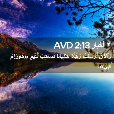 Picture 02 - ٢ أخبار 2:13 AVD - وَٱلْآنَ أَرْسَلْتُ - Bible Verse Picture