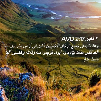 Picture 02 - ٢ أخبار 2:17 AVD - وَعَدَّ سُلَيْمَانُ - Bible Verse Picture