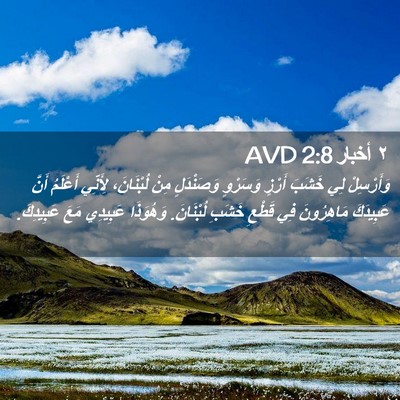 Picture 02 - ٢ أخبار 2:8 AVD - وَأَرْسِلْ لِي خَشَبَ - Bible Verse Picture