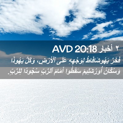 Picture 02 - ٢ أخبار 20:18 AVD - فَخَرَّ يَهُوشَافَاطُ - Bible Verse Picture