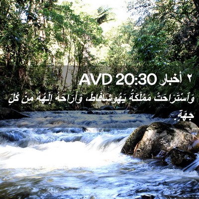 Picture 02 - ٢ أخبار 20:30 AVD - وَٱسْتَرَاحَتْ مَمْلَكَةُ - Bible Verse Picture