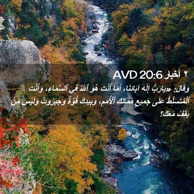 Picture 02 - ٢ أخبار 20:6 AVD - وَقَالَ: «يَارَبُّ إِلَهَ - Bible Verse Picture