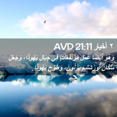 Picture 02 - ٢ أخبار 21:11 AVD - وَهُوَ أَيْضًا عَمِلَ - Bible Verse Picture