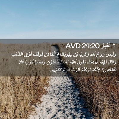 Picture 02 - ٢ أخبار 24:20 AVD - وَلَبِسَ رُوحُ ٱللهِ - Bible Verse Picture