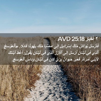 Picture 02 - ٢ أخبار 25:18 AVD - فَأَرْسَلَ يُوآشُ مَلِكُ - Bible Verse Picture