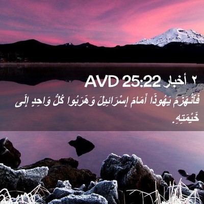 Picture 02 - ٢ أخبار 25:22 AVD - فَٱنْهَزَمَ يَهُوذَا - Bible Verse Picture
