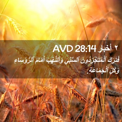 Picture 02 - ٢ أخبار 28:14 AVD - فَتَرَكَ - Bible Verse Picture