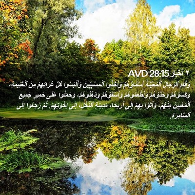 Picture 02 - ٢ أخبار 28:15 AVD - وَقَامَ ٱلرِّجَالُ - Bible Verse Picture