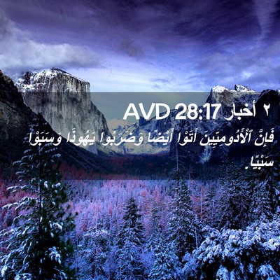 Picture 02 - ٢ أخبار 28:17 AVD - فَإِنَّ ٱلْأَدُومِيِّينَ - Bible Verse Picture