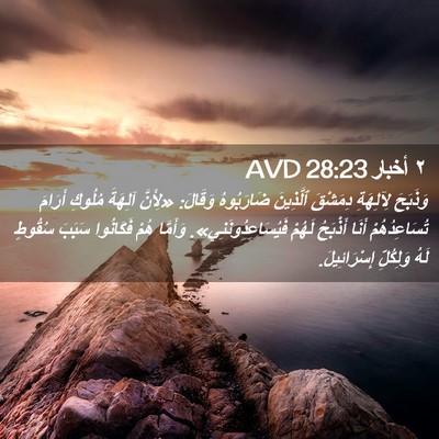 Picture 02 - ٢ أخبار 28:23 AVD - وَذَبَحَ لِآلِهَةِ - Bible Verse Picture