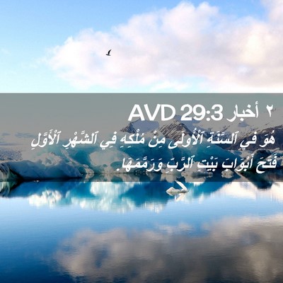 Picture 02 - ٢ أخبار 29:3 AVD - هُوَ فيِ ٱلسَّنَةِ - Bible Verse Picture