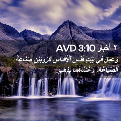 Picture 02 - ٢ أخبار 3:10 AVD - وَعَمِلَ فِي بَيْتِ قُدْسِ - Bible Verse Picture