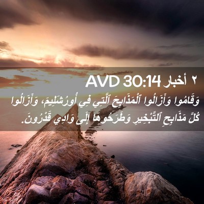 Picture 02 - ٢ أخبار 30:14 AVD - وَقَامُوا وَأَزَالُوا - Bible Verse Picture