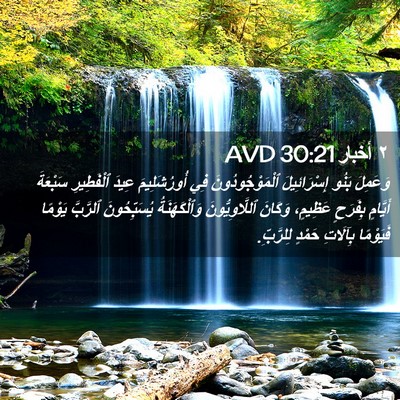 Picture 02 - ٢ أخبار 30:21 AVD - وَعَمِلَ بَنُو - Bible Verse Picture
