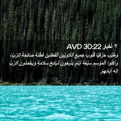 Picture 02 - ٢ أخبار 30:22 AVD - وَطَيَّبَ حَزَقِيَّا - Bible Verse Picture