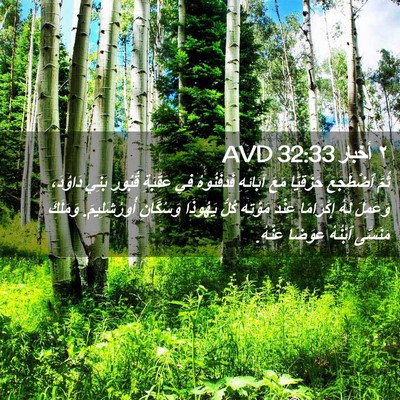 Picture 02 - ٢ أخبار 32:33 AVD - ثُمَّ ٱضْطَجَعَ - Bible Verse Picture