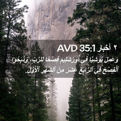 Picture 02 - ٢ أخبار 35:1 AVD - وَعَمِلَ يُوشِيَّا فِي - Bible Verse Picture