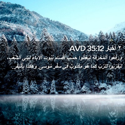 Picture 02 - ٢ أخبار 35:12 AVD - وَرَفَعُوا ٱلْمُحْرَقَةَ - Bible Verse Picture