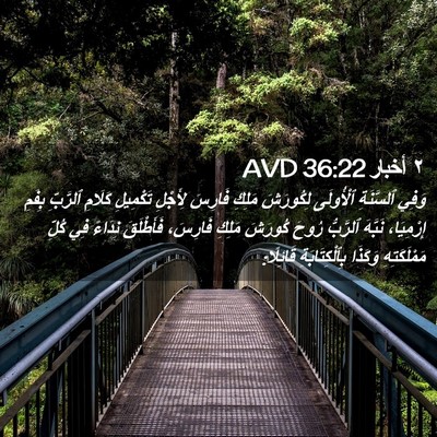 Picture 02 - ٢ أخبار 36:22 AVD - وَفِي ٱلسَّنَةِ ٱلْأُولَى - Bible Verse Picture