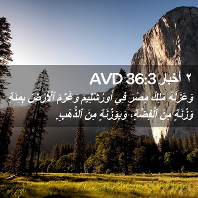 Picture 02 - ٢ أخبار 36:3 AVD - وَعَزَلَهُ مَلِكُ مِصْرَ - Bible Verse Picture