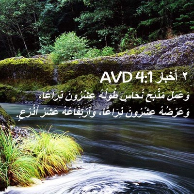 Picture 02 - ٢ أخبار 4:1 AVD - وَعَمِلَ مَذْبَحَ نُحَاسٍ - Bible Verse Picture