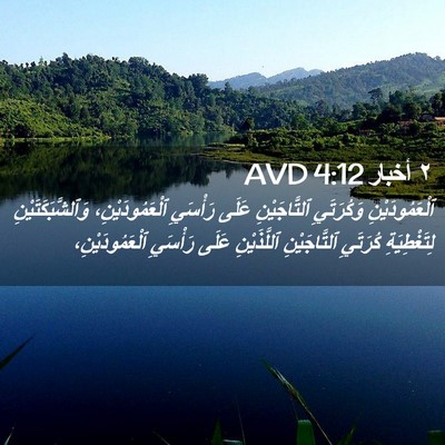 Picture 02 - ٢ أخبار 4:12 AVD - ٱلْعَمُودَيْنِ وَكُرَتَيِ - Bible Verse Picture