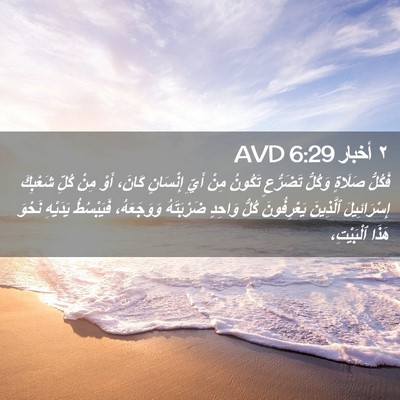 Picture 02 - ٢ أخبار 6:29 AVD - فَكُلُّ صَلَاةٍ وَكُلُّ - Bible Verse Picture