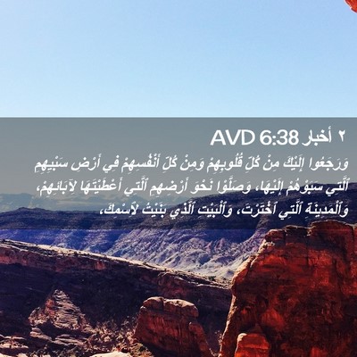Picture 02 - ٢ أخبار 6:38 AVD - وَرَجَعُوا إِلَيْكَ مِنْ - Bible Verse Picture