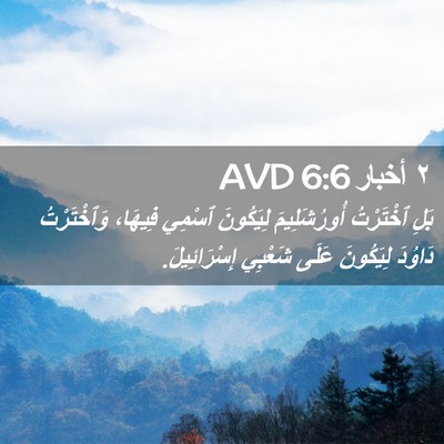 Picture 02 - ٢ أخبار 6:6 AVD - بَلِ ٱخْتَرْتُ - Bible Verse Picture
