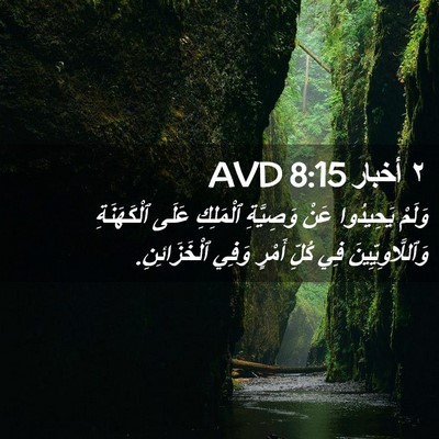 Picture 02 - ٢ أخبار 8:15 AVD - وَلَمْ يَحِيدُوا عَنْ - Bible Verse Picture