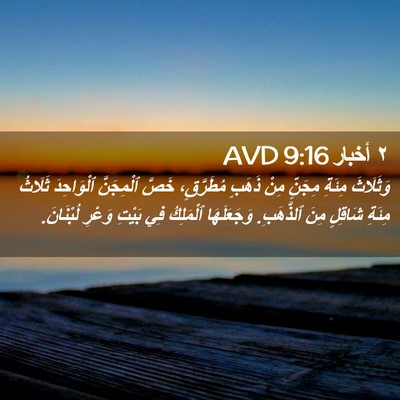 Picture 02 - ٢ أخبار 9:16 AVD - وَثَلَاثَ مِئَةِ مِجَنٍّ - Bible Verse Picture