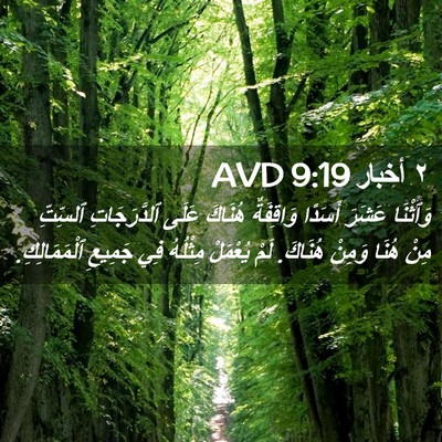 Picture 02 - ٢ أخبار 9:19 AVD - وَٱثْنَا عَشَرَ أَسَدًا - Bible Verse Picture