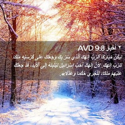 Picture 02 - ٢ أخبار 9:8 AVD - لِيَكُنْ مُبَارَكًا - Bible Verse Picture