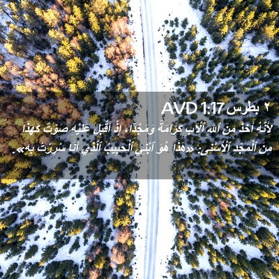 Picture 02 - ٢ بطرس 1:17 AVD - لِأَنَّهُ أَخَذَ مِنَ - Bible Verse Picture