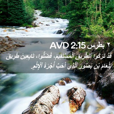 Picture 02 - ٢ بطرس 2:15 AVD - قَدْ تَرَكُوا ٱلطَّرِيقَ - Bible Verse Picture