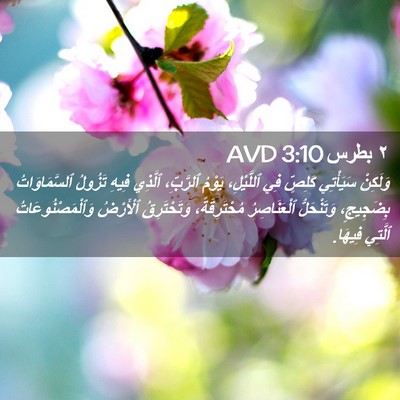 Picture 02 - ٢ بطرس 3:10 AVD - وَلَكِنْ سَيَأْتِي - Bible Verse Picture
