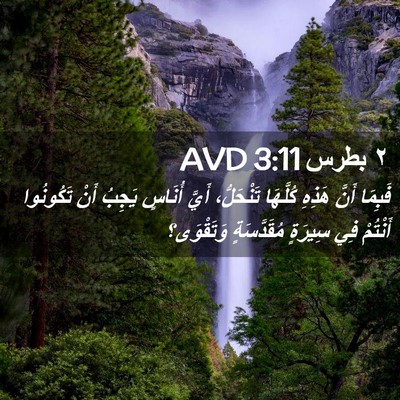 Picture 02 - ٢ بطرس 3:11 AVD - فَبِمَا أَنَّ هَذِهِ - Bible Verse Picture