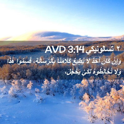 Picture 02 - ٢ تسالونيكي 3:14 AVD - وَإِنْ كَانَ أَحَدٌ لَا - Bible Verse Picture