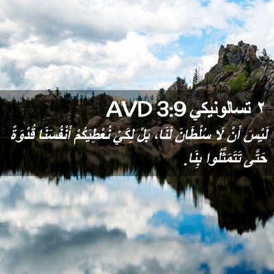 Picture 02 - ٢ تسالونيكي 3:9 AVD - لَيْسَ أَنْ لَا سُلْطَانَ - Bible Verse Picture