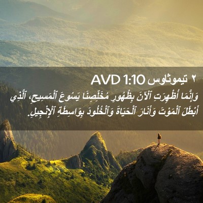 Picture 02 - ٢ تيموثاوس 1:10 AVD - وَإِنَّمَا أُظْهِرَتِ - Bible Verse Picture