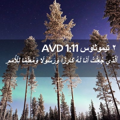 Picture 02 - ٢ تيموثاوس 1:11 AVD - ٱلَّذِي جُعِلْتُ أَنَا - Bible Verse Picture