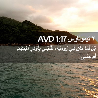 Picture 02 - ٢ تيموثاوس 1:17 AVD - بَلْ لَمَّا كَانَ فِي - Bible Verse Picture