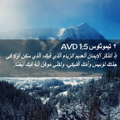 Picture 02 - ٢ تيموثاوس 1:5 AVD - إِذْ أَتَذَكَّرُ - Bible Verse Picture