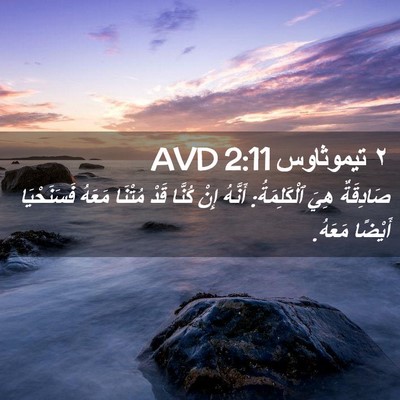 Picture 02 - ٢ تيموثاوس 2:11 AVD - صَادِقَةٌ هِيَ - Bible Verse Picture