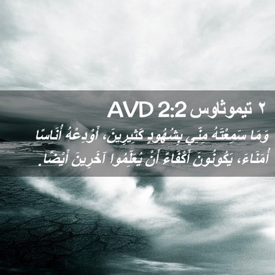Picture 02 - ٢ تيموثاوس 2:2 AVD - وَمَا سَمِعْتَهُ مِنِّي - Bible Verse Picture