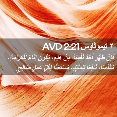 Picture 02 - ٢ تيموثاوس 2:21 AVD - فَإِنْ طَهَّرَ أَحَدٌ - Bible Verse Picture