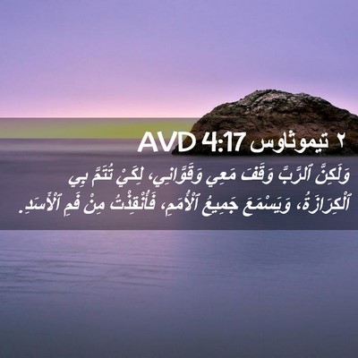Picture 02 - ٢ تيموثاوس 4:17 AVD - وَلَكِنَّ ٱلرَّبَّ وَقَفَ - Bible Verse Picture